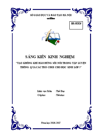 Biện pháp Tạo không khí hào hứng sôi nổi trong tập luyện thông qua các trò chơi cho học sinh Lớp 5